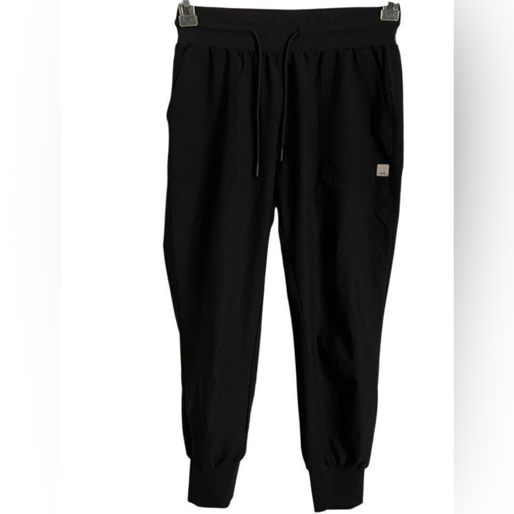 Vuori Womens Summits Woven Jogger Pants XS Black Lighweight Drawstring Waist